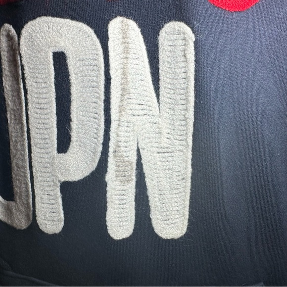 Very Rare- Iro Ochi Blue Half Denim Honshu WLVS JPN Embroidered Hoodie Size L - Picture 2 of 16